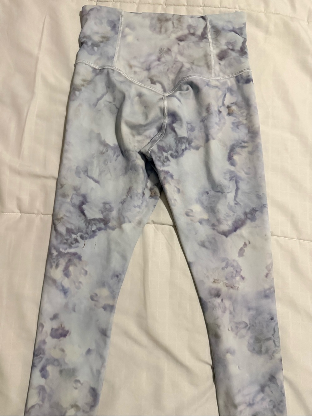 Athleta Marble-Print Leggings in Lavender and Pale Gray - Picture 2 of 3